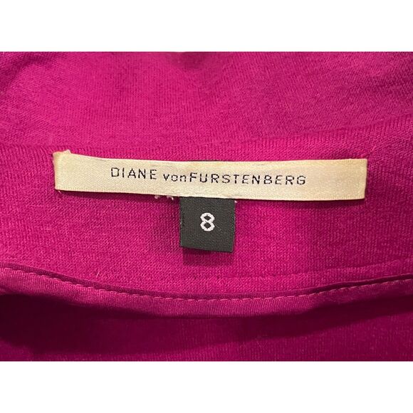 Vintage  Diane Von Furstenburg Purple Midi Jacket Coat  Women's Size 8 - Picture 4 of 11